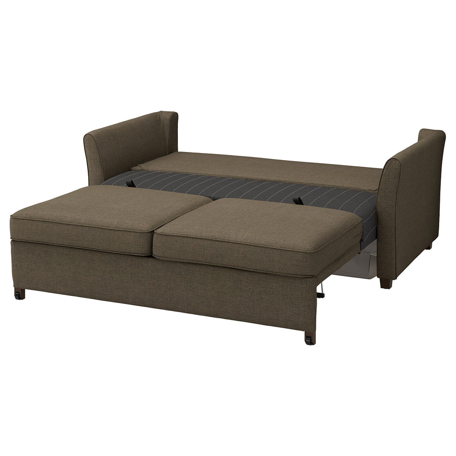 EKHOLMA 2-seat sofa-bed, Kilanda grey-brown, 207x94x85 cm
