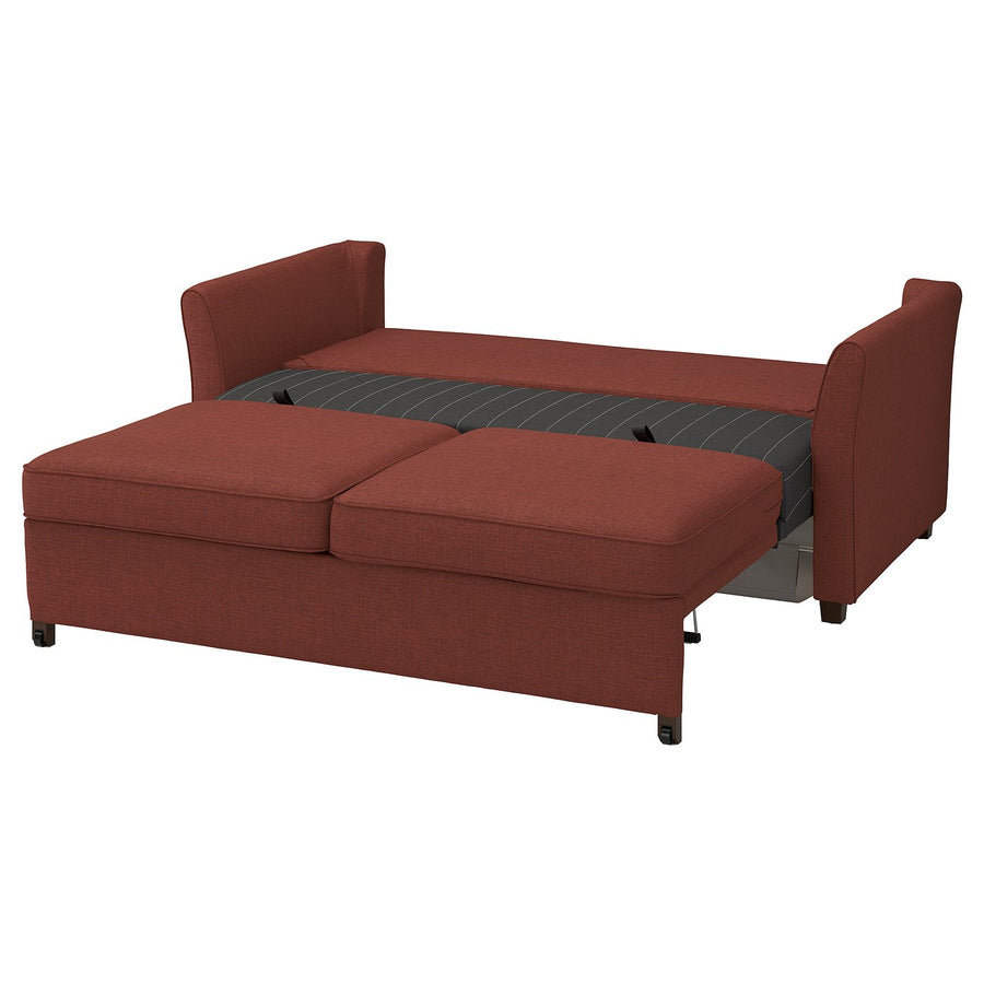 EKHOLMA 2-seat sofa-bed, Kilanda brown-red, 189 cm
