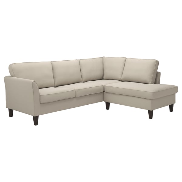 EKHOLMA cvr f crnr sofa, 4-seat w open end, Hakebo beige