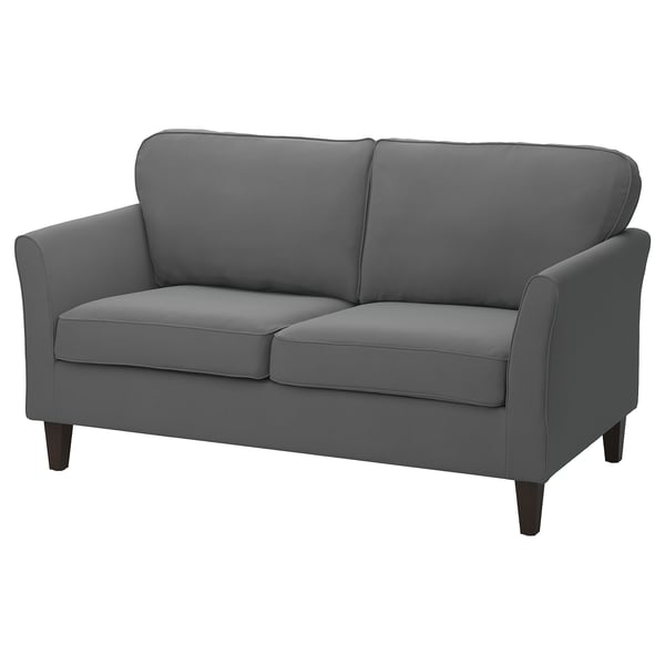 EKHOLMA cover for 2-seat sofa, Hakebo dark grey