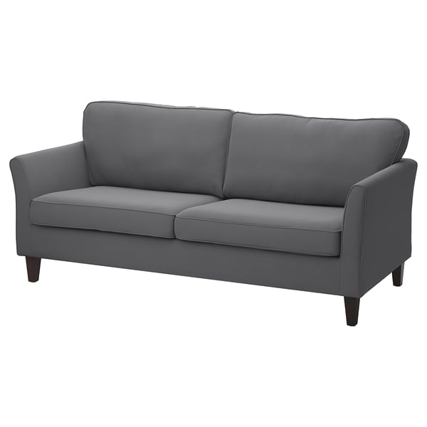 EKHOLMA cover for 3-seat sofa, Hakebo dark grey