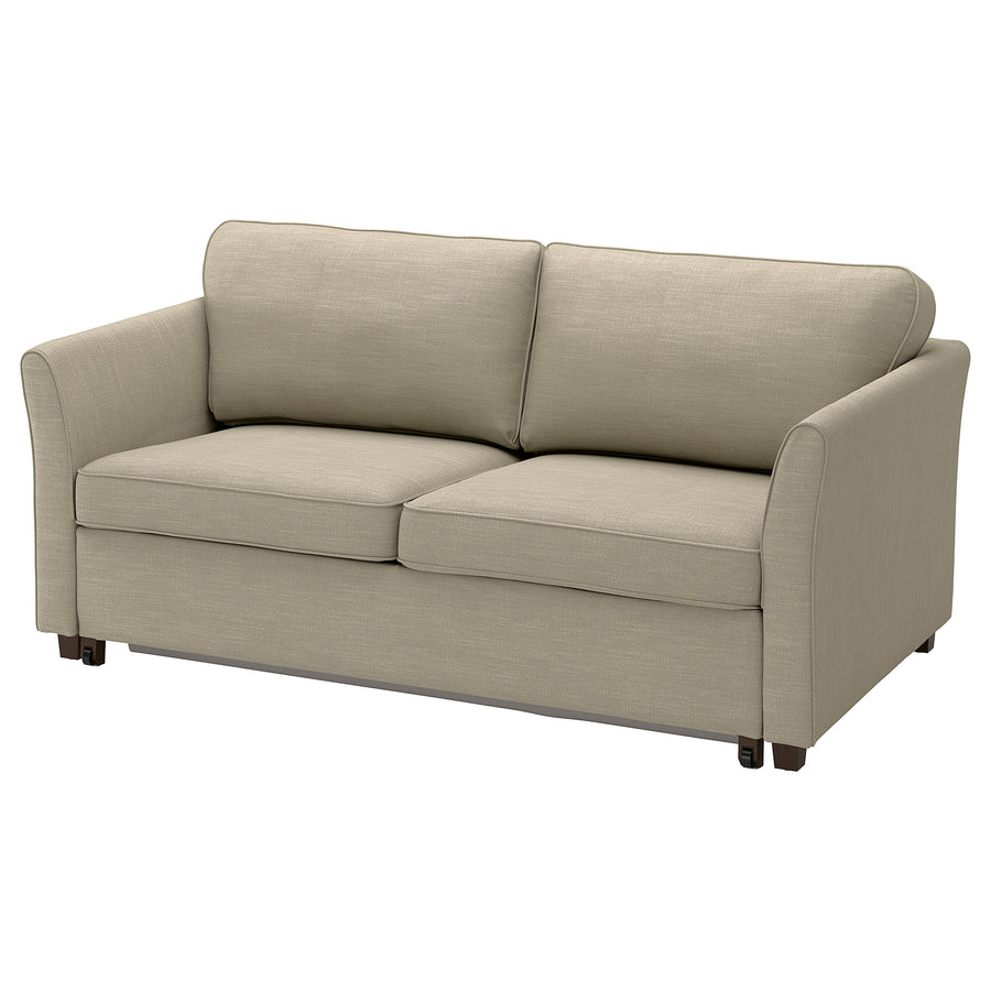 EKHOLMA cover for 2-seat sofa-bed, Hemmesta grey-beige