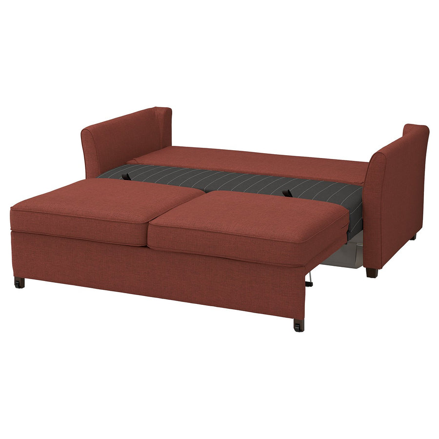 EKHOLMA cover for 2-seat sofa-bed, Kilanda brown-red