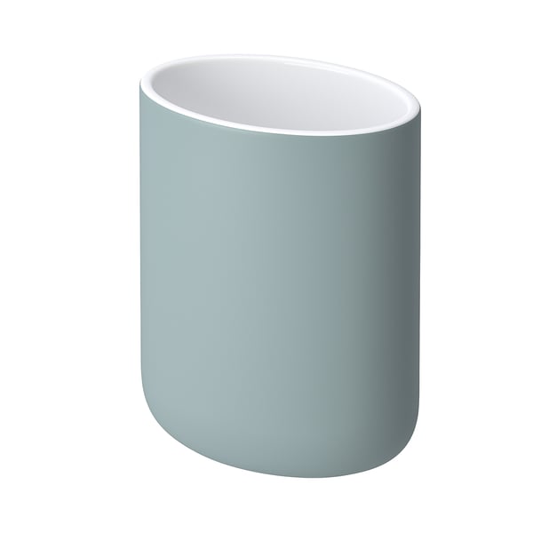 EKOLN toothbrush holder, light grey-turquoise
