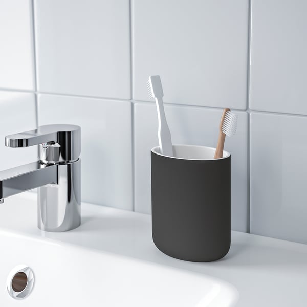 EKOLN toothbrush holder, dark grey