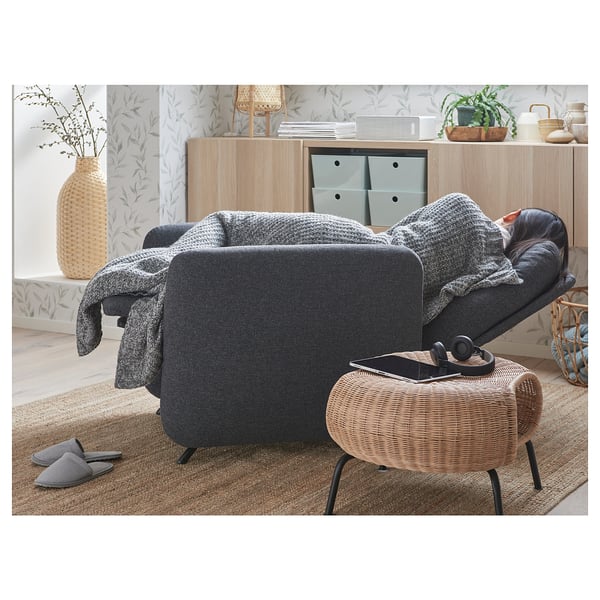 EKOLSUND recliner, Gunnared dark grey, 61x103x97 cm