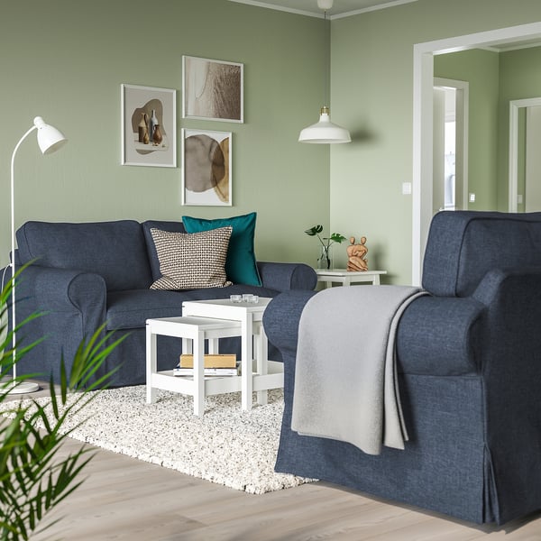EKTORP 2-seat sofa, Kilanda dark blue, 179x88x88 cm