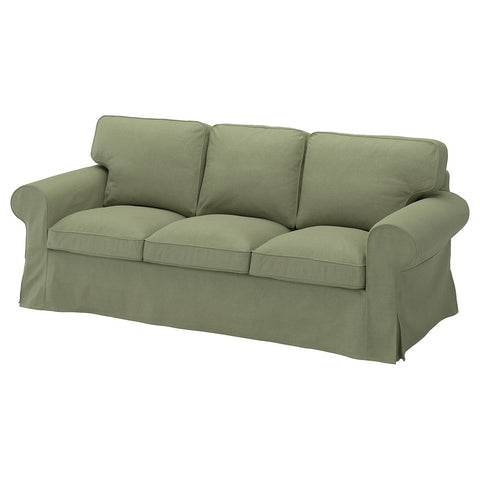 EKTORP 3-seat sofa, Naggen grey-green, 218 cm
