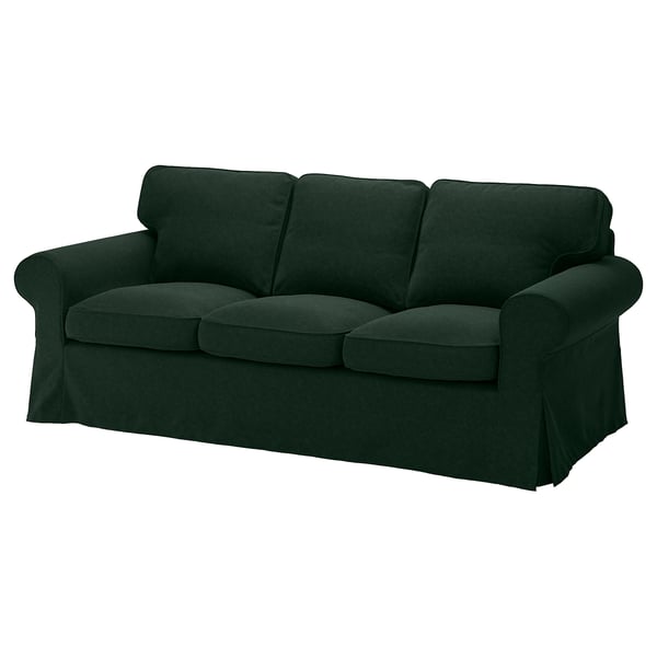 EKTORP 3-seat sofa, Tallmyra dark green, 218x88x88 cm