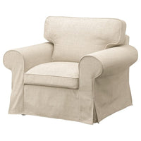 EKTORP cover for armchair, Kilanda light beige