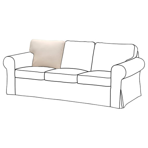 EKTORP inner back cushion for 3-seat sofa, for replacement, 74x55x29 cm
