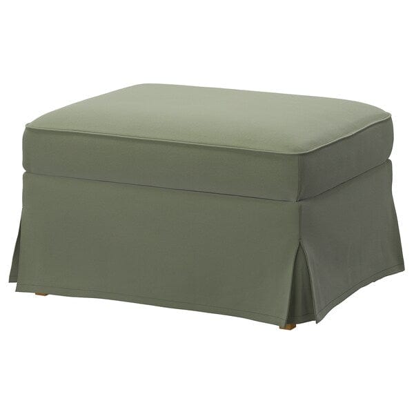 Ikea EKTORP - Footstool with storage, Hakebo grey-green