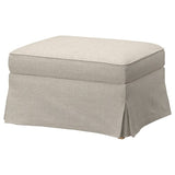 EKTORP footstool with storage, Kilanda light beige, 82x62 cm