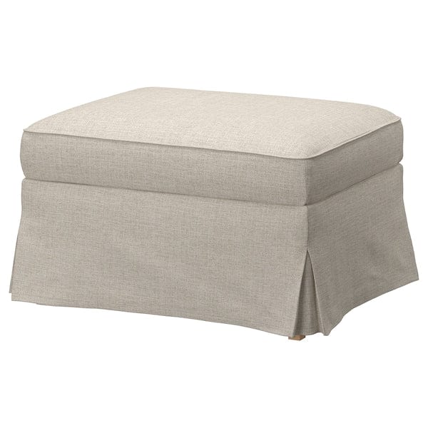 Ikea EKTORP - Footstool with storage, Kilanda light beige