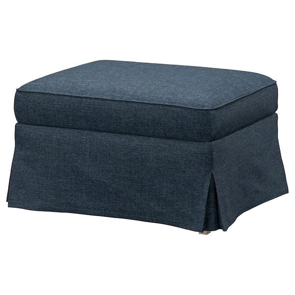 Ikea EKTORP - Footstool with storage, Kilanda dark blue