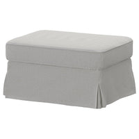 EKTORP footstool with storage, Tallmyra black/white, 82x62 cm