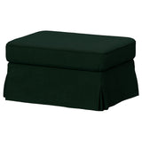 EKTORP footstool with storage, Tallmyra dark green, 82x62 cm