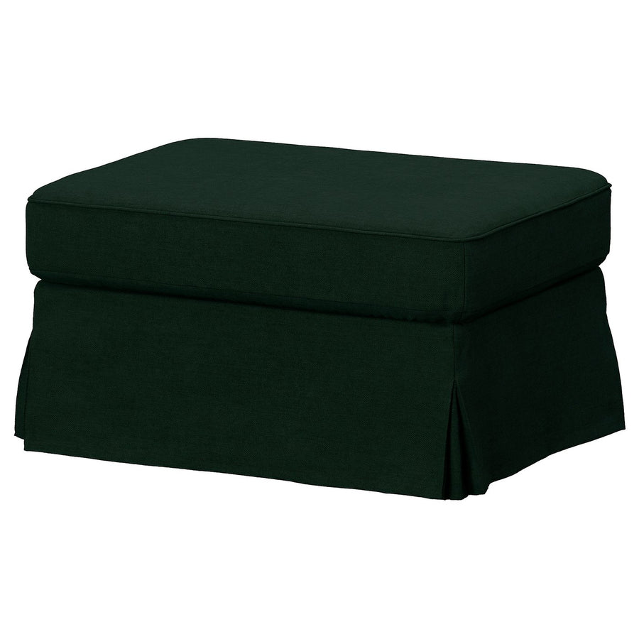 EKTORP footstool with storage, Tallmyra dark green, 82x62 cm