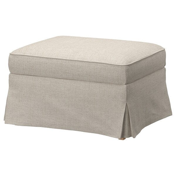 Ikea EKTORP - Armchair and footstool, Kilanda light beige
