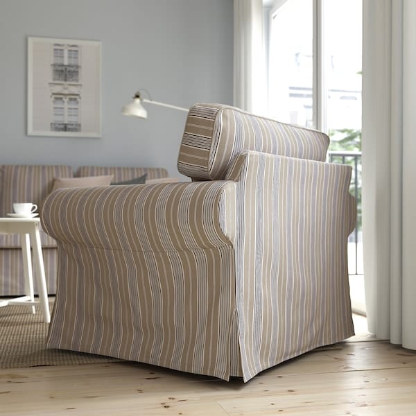 Ikea EKTORP - Armchair, Karlshov beige/multicolour