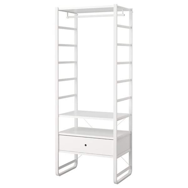 ELVARLI wardrobe combination, white, 84x55x216 cm