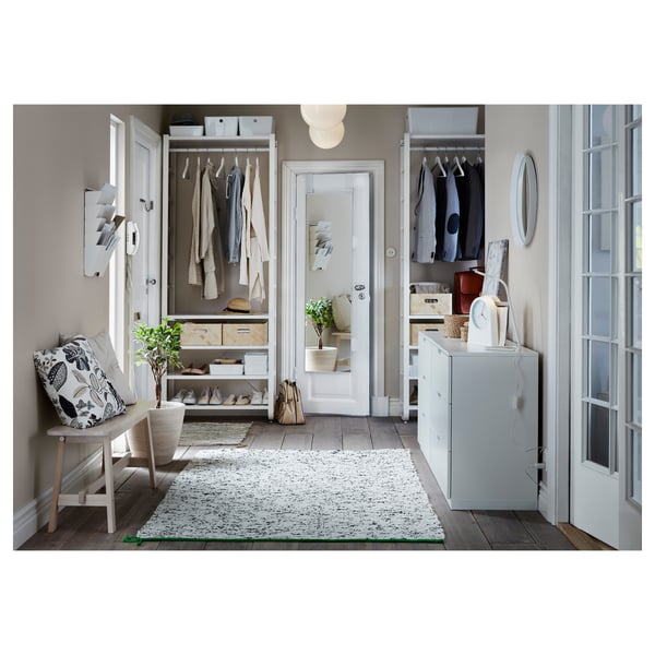 ELVARLI wardrobe combination, white, 84x40x216 cm
