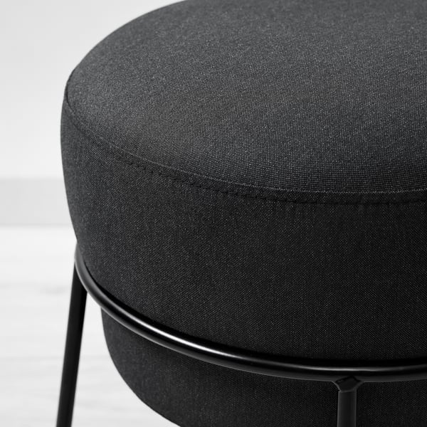 EMMISLÖV pouffe, Vissle dark grey, 42 cm