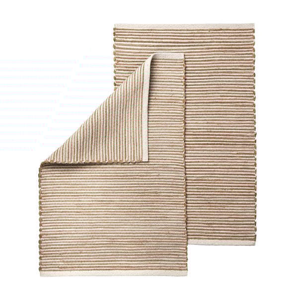 ENERGIKÄLLA rug, flatwoven, light brown, 60x90 cm