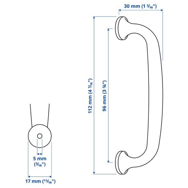 ENERYDA - ENERYDA Handle, chrome-plated, 112 mm