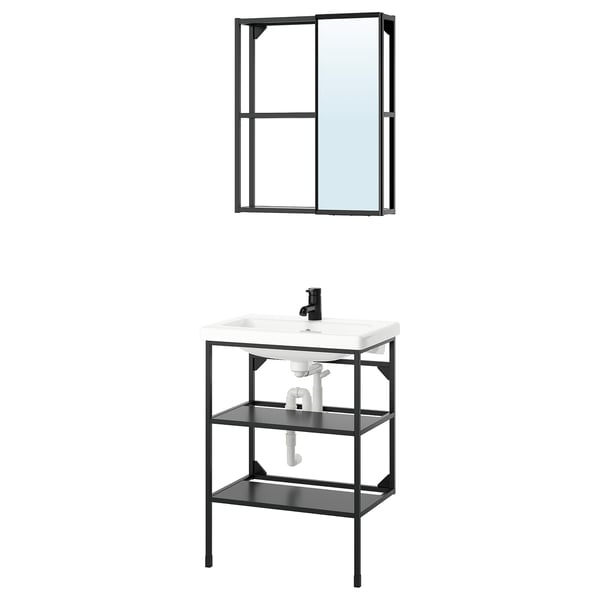 ENHET bathroom, anthracite, 64x43x87 cm