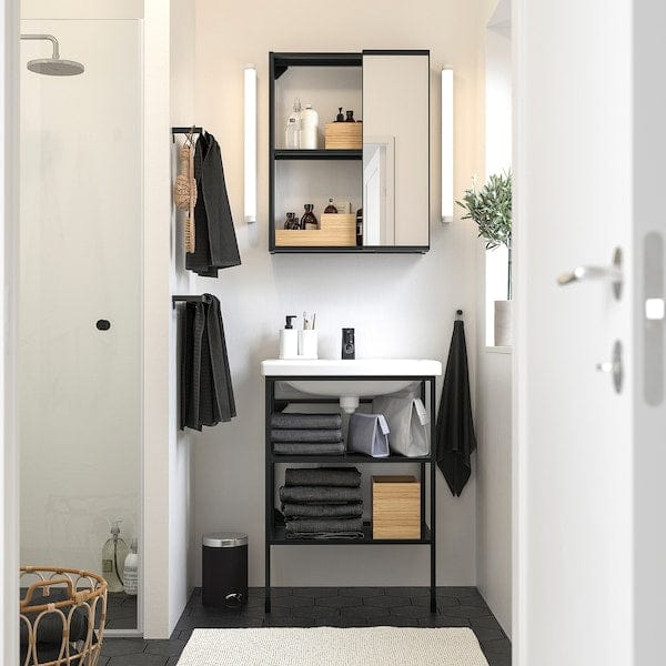 Ikea ENHET - Bathroom, anthracite,64x43x87 cm