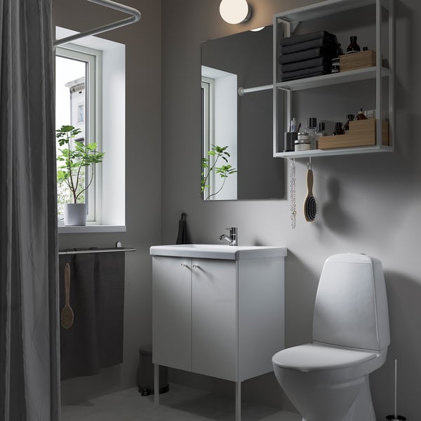 ENHET bathroom, white, 64x43x87 cm