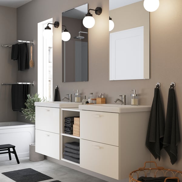 ENHET bathroom, white, 164x43x65 cm