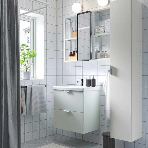 ENHET bathroom, white, 64x43x65 cm