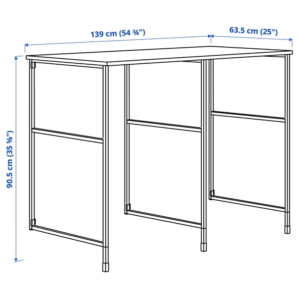 ENHET storage combination, anthracite/white laminate, 139x63.5x87.5 cm