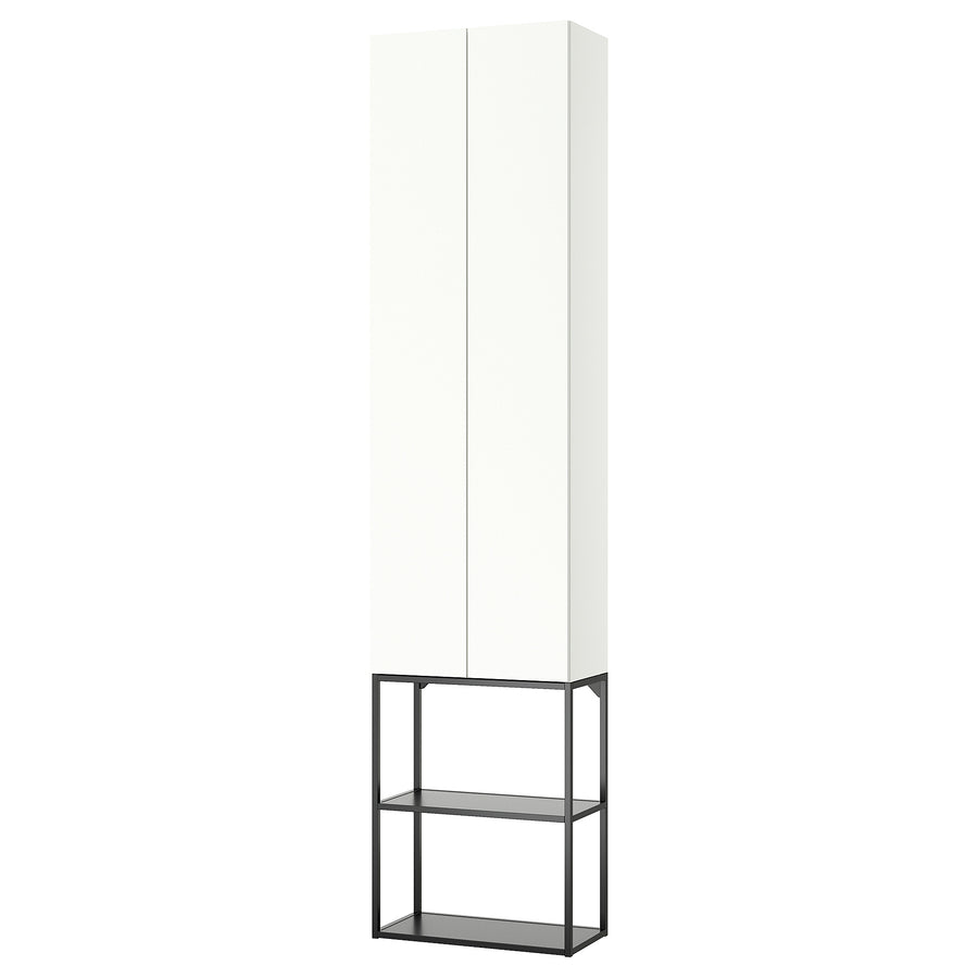 ENHET storage combination, anthracite/white, 60x255x32 cm