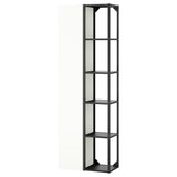 ENHET storage combination, anthracite/white, 60x32x180 cm