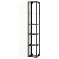 ENHET storage combination, anthracite/white, 60x32x180 cm