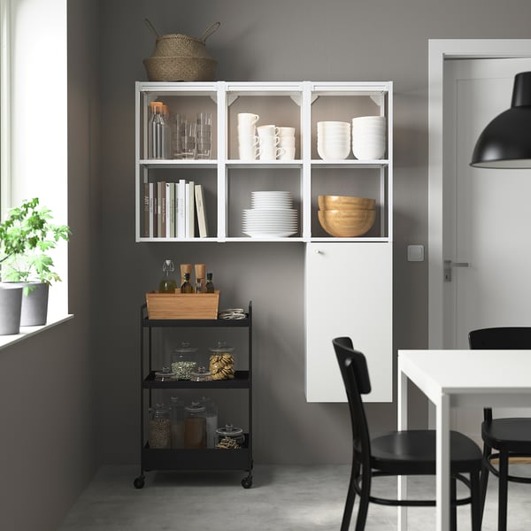ENHET storage combination, white, 120x32x150 cm