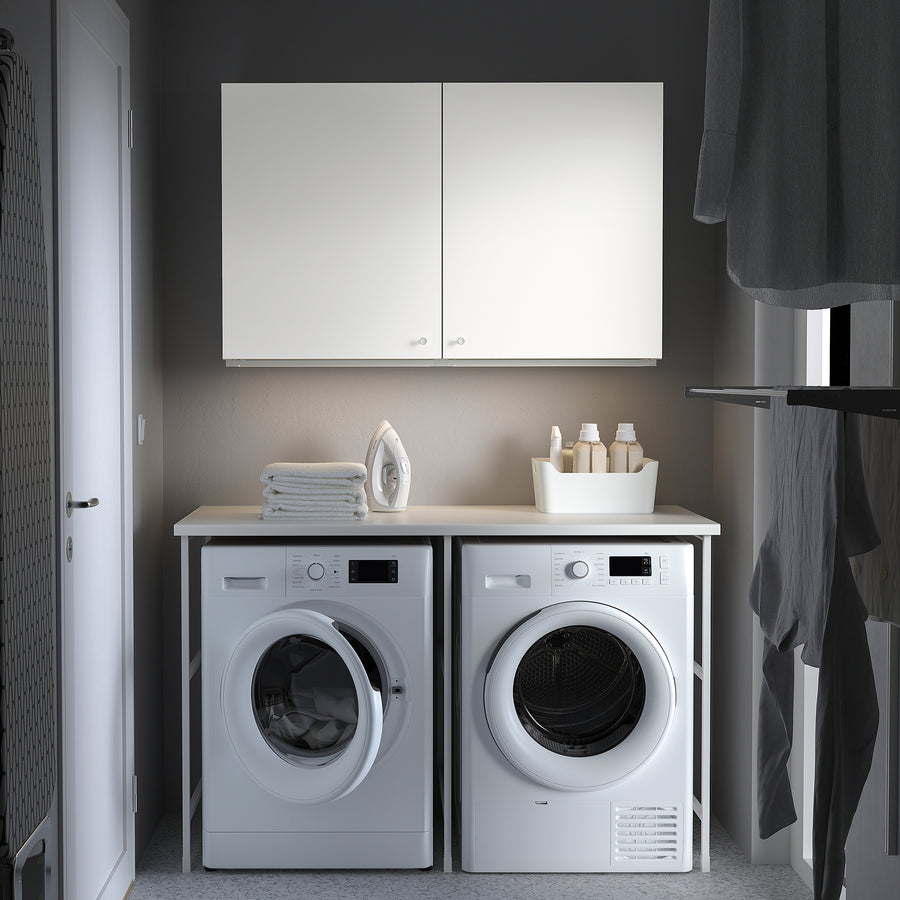 ENHET storage combination, white, 139x63.5x90.5 cm