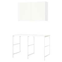 ENHET storage combination, white, 139x63.5x90.5 cm