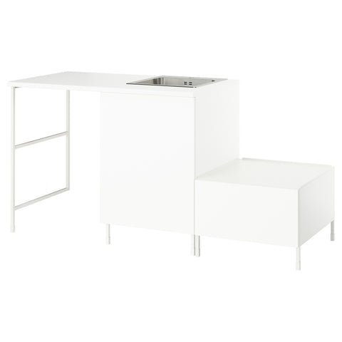 ENHET storage combination, white, 199x63.5x90 cm