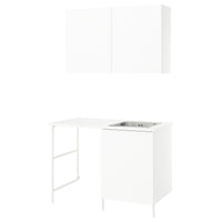 ENHET storage combination, white, 139x63.5x87.5 cm