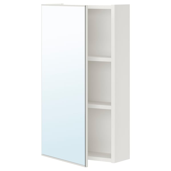 ENHET mirror cabinet with 1 door, white, 40x17x75 cm