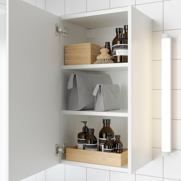 ENHET mirror cabinet with 1 door, white, 40x32x75 cm