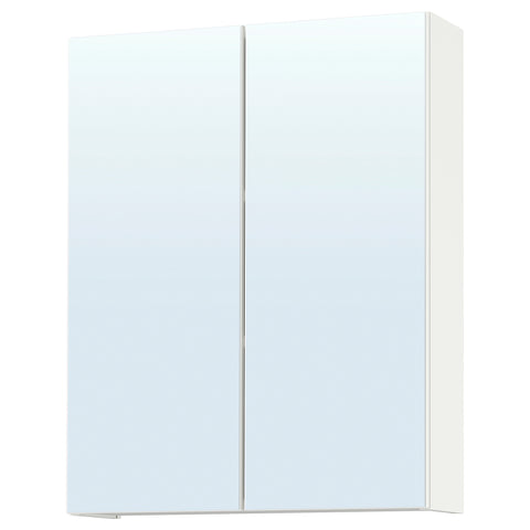 ENHET mirror cabinet with doors, white, 60x17x75 cm