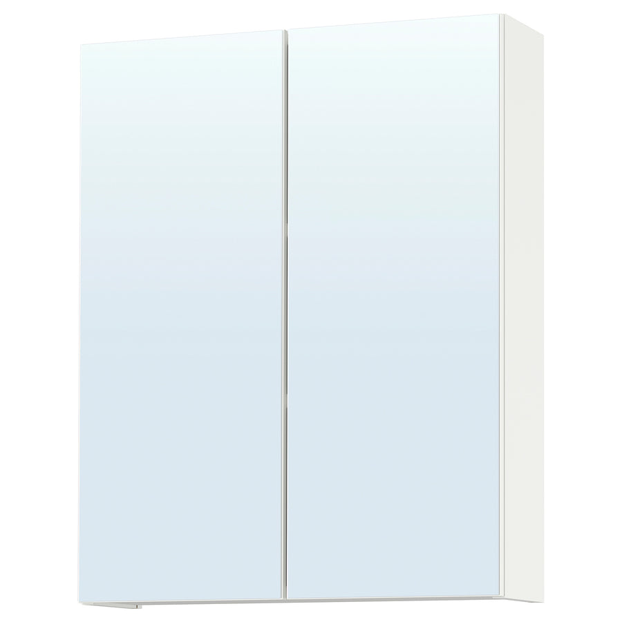 ENHET mirror cabinet with doors, white, 60x17x75 cm