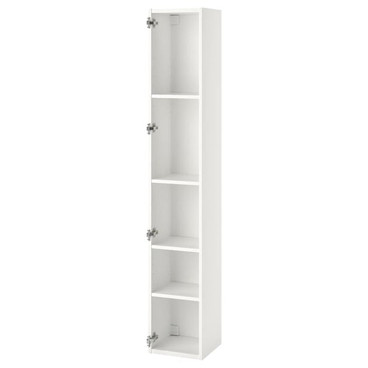 ENHET high cb w 4 shelves, white, 30x30x180 cm