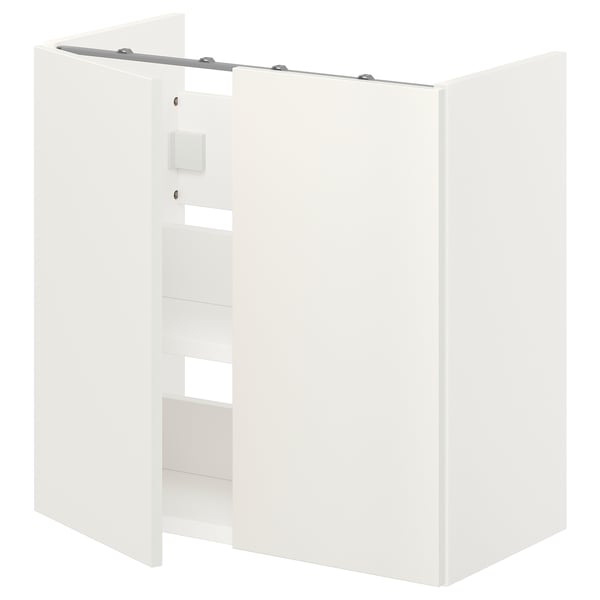 ENHET bs cb f wb w shlf/doors, white, 60x32x60 cm