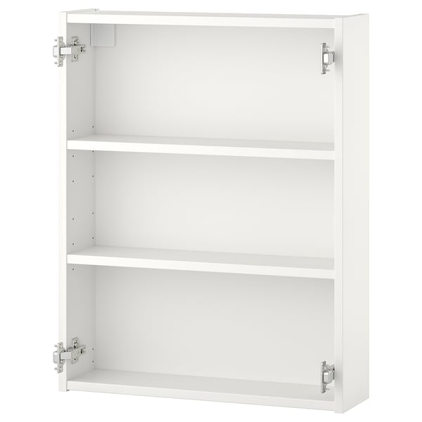 ENHET wall cb w 2 shelves, white, 60x15x75 cm